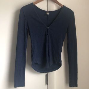 We the Free navy soft long sleeve knit